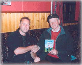 Meeting the King of Tory Island and showing him my first book