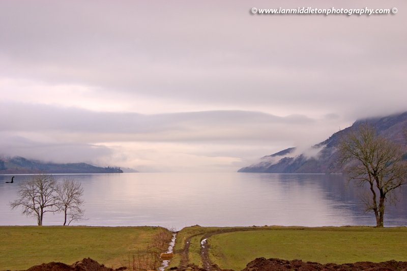 Morning over Loch Ness in Scotland.