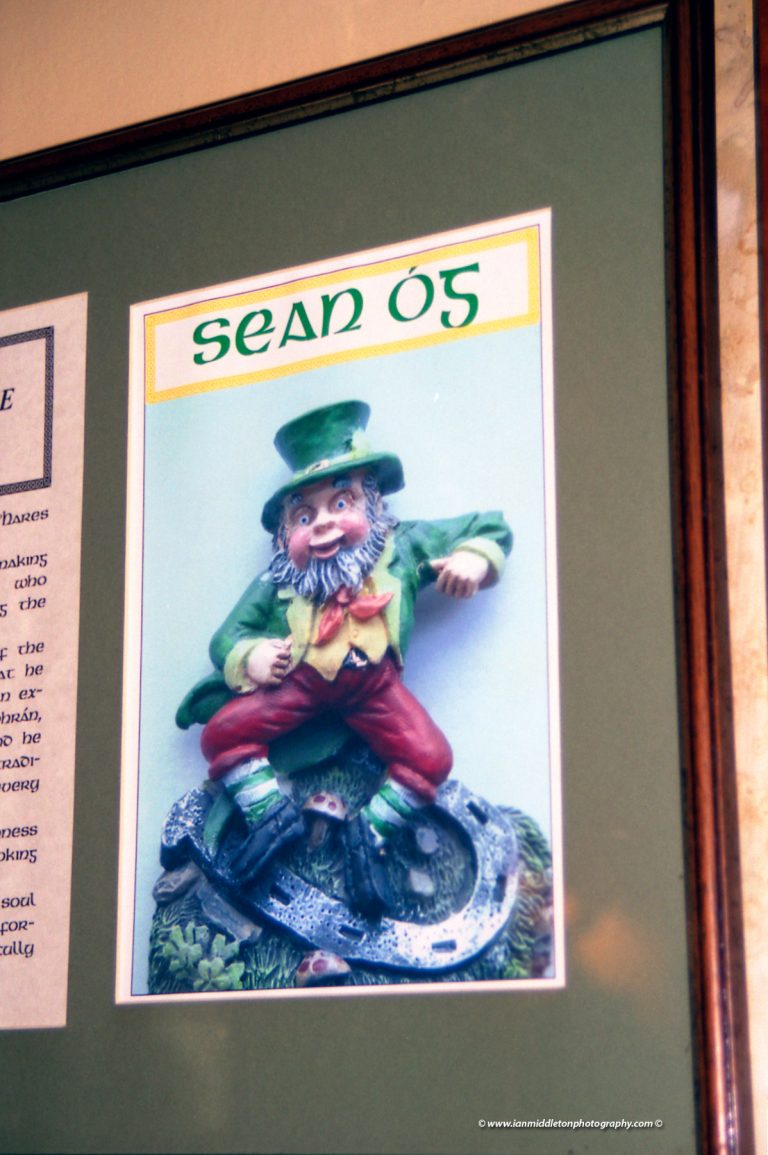 Sean Og the leprechaun in O hare pub in Carlingford. County Louth, Ireland.