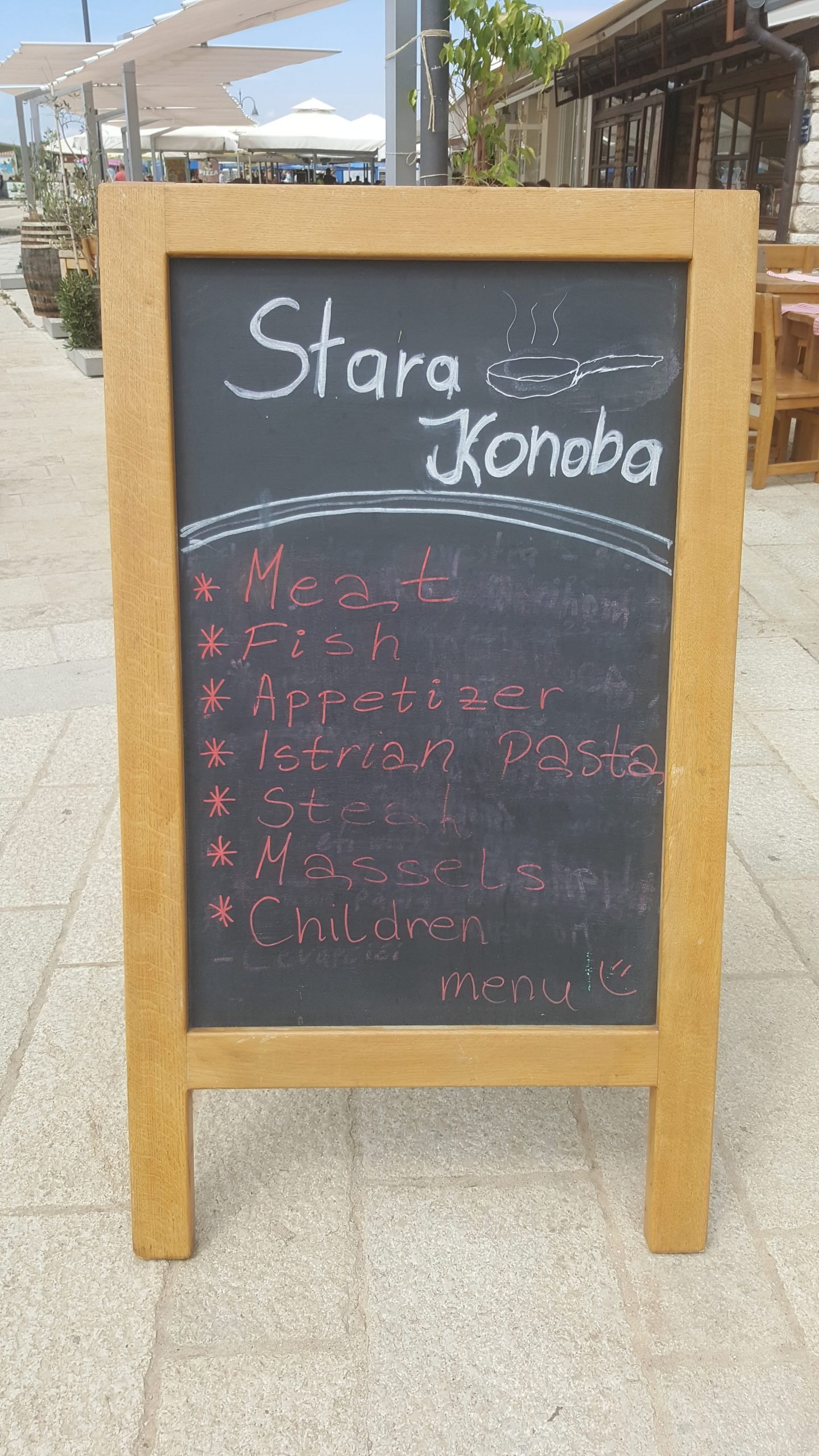 Stara Konoba, a great place for seafood, despite having children on the menu......