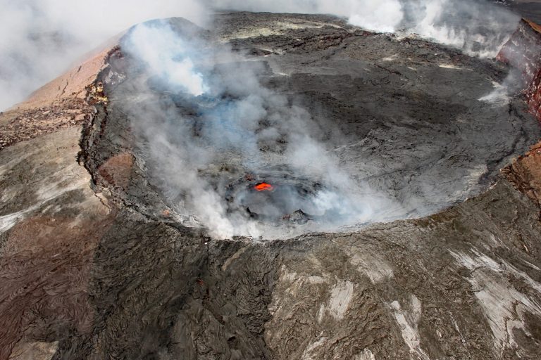 Kilauea volcano crater