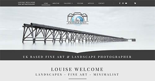 Louise Welcome - wordpress website designed by Ian Middleton
