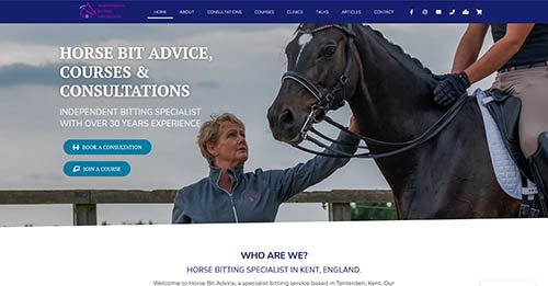 Horse Bit Advice - wordpress website designed by Ian Middleton