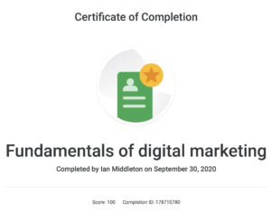 Fundamentals of digital marketing : Google Certification - Ian Middleton