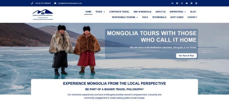 Eternal Landscapes Mongolia Website