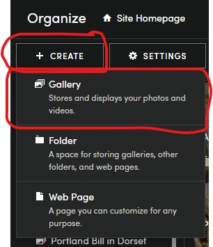 Create a gallery in Smugmug