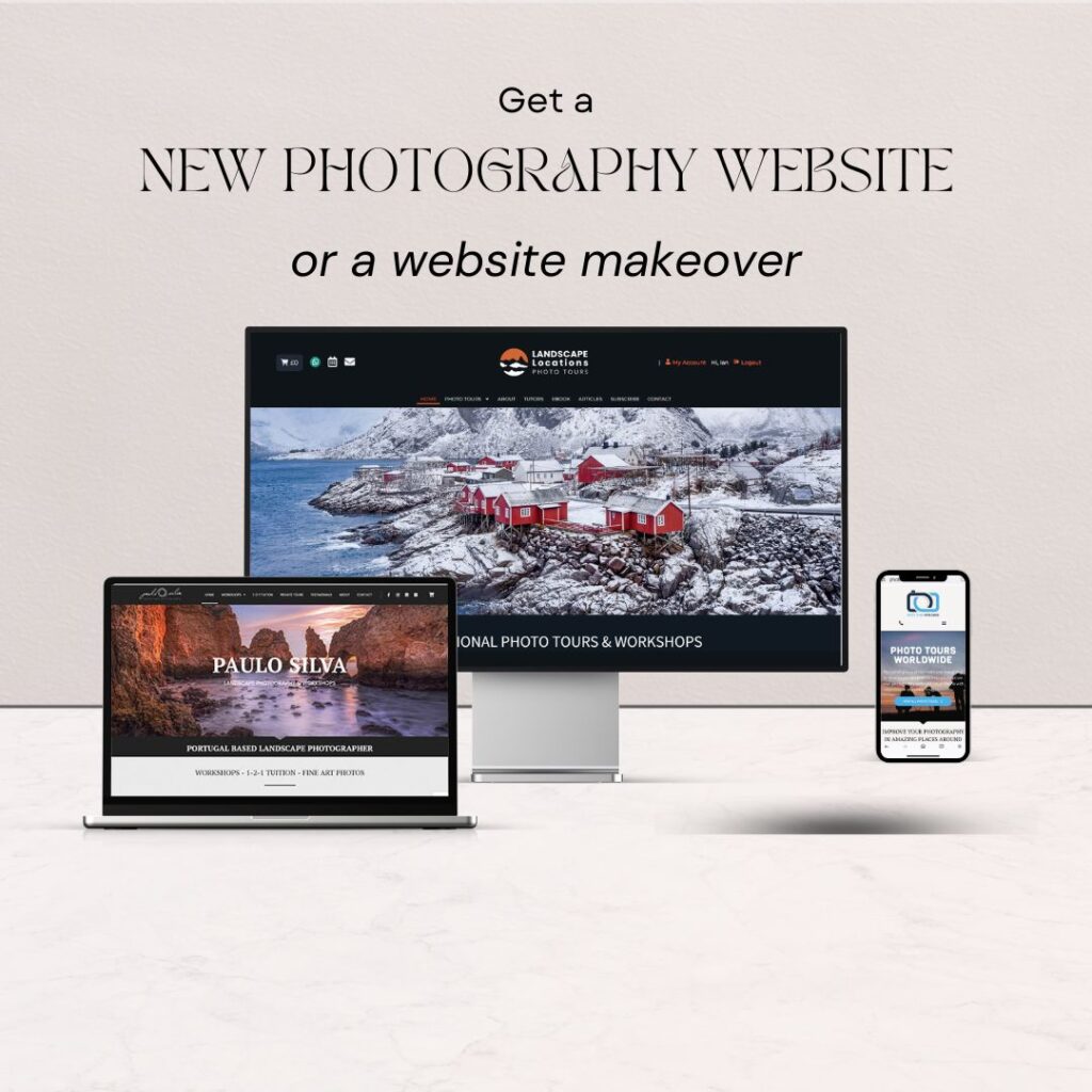 Website design for photographers by a working photographer